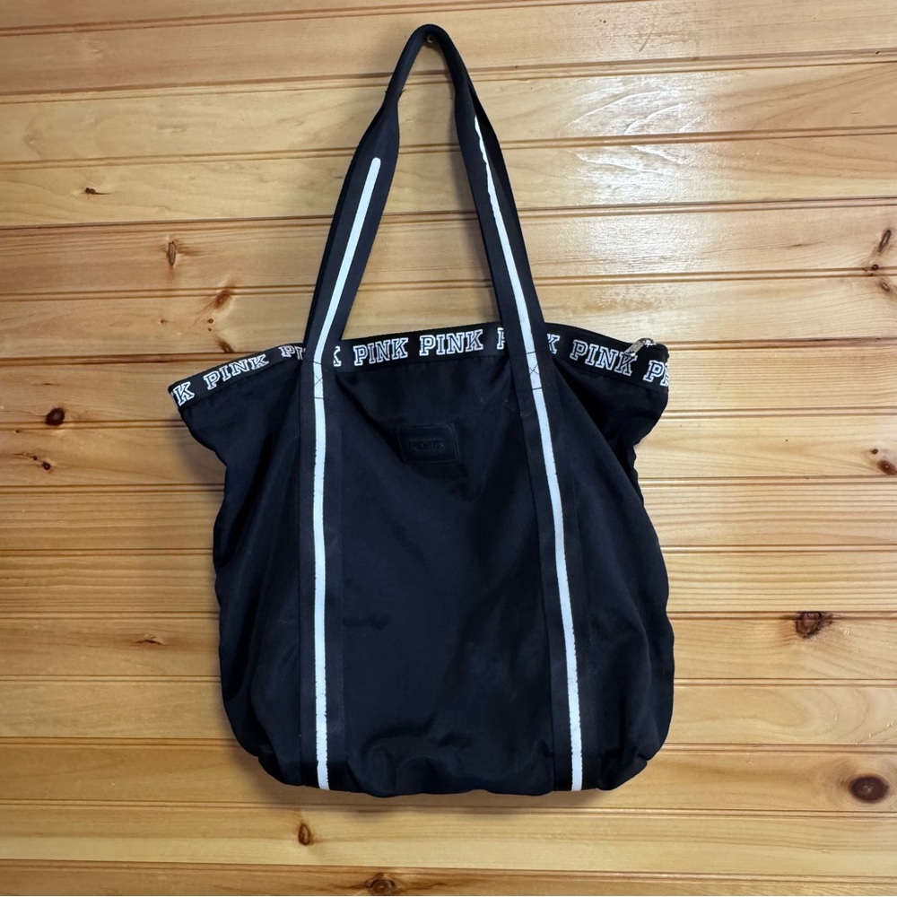 PINK Victoria's Secret Black Tote with White Accents
